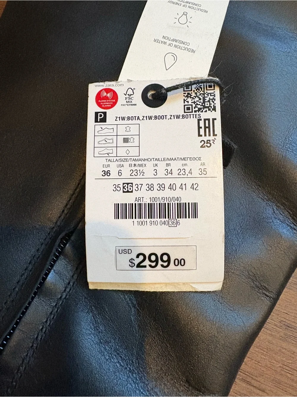 Zara Over The Knee Long Leather Boots